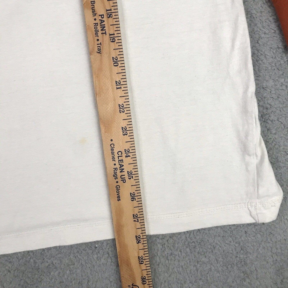 Beverly Hills Polo Club T Shirt Men XL White Orange Big Pony Raglan Long Sleeve - Picture 6 of 14